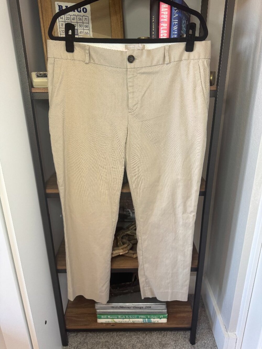Banana Republic Khaki Crop "Hampton" Pant - Size 14